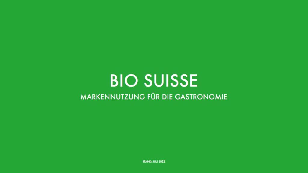 Das neue Bio Suisse Gastromodell